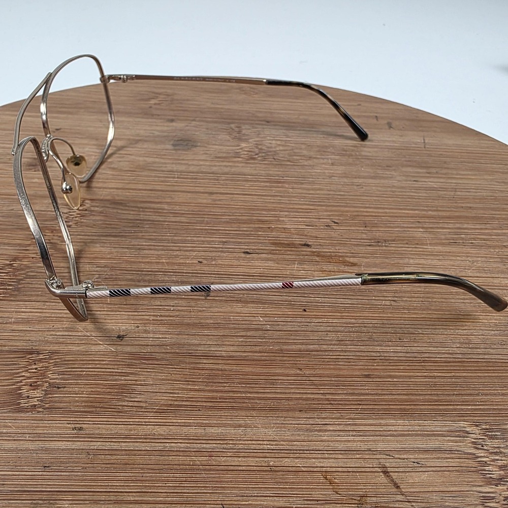 Burberry Mens Eyeglasses Frames B 3077 1189/73 Gold Aviator Full Rim 60-17-135 - Picture 2 of 13
